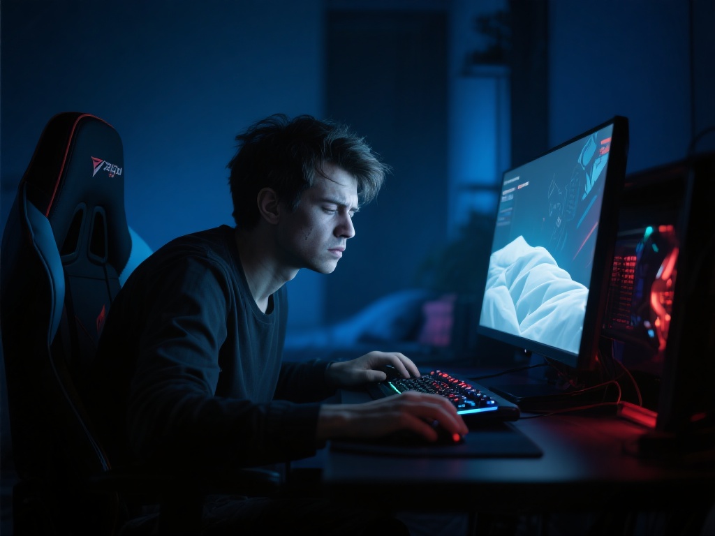 深夜玩游戏确实令人刺激。不过，长期熬夜对身体的影响